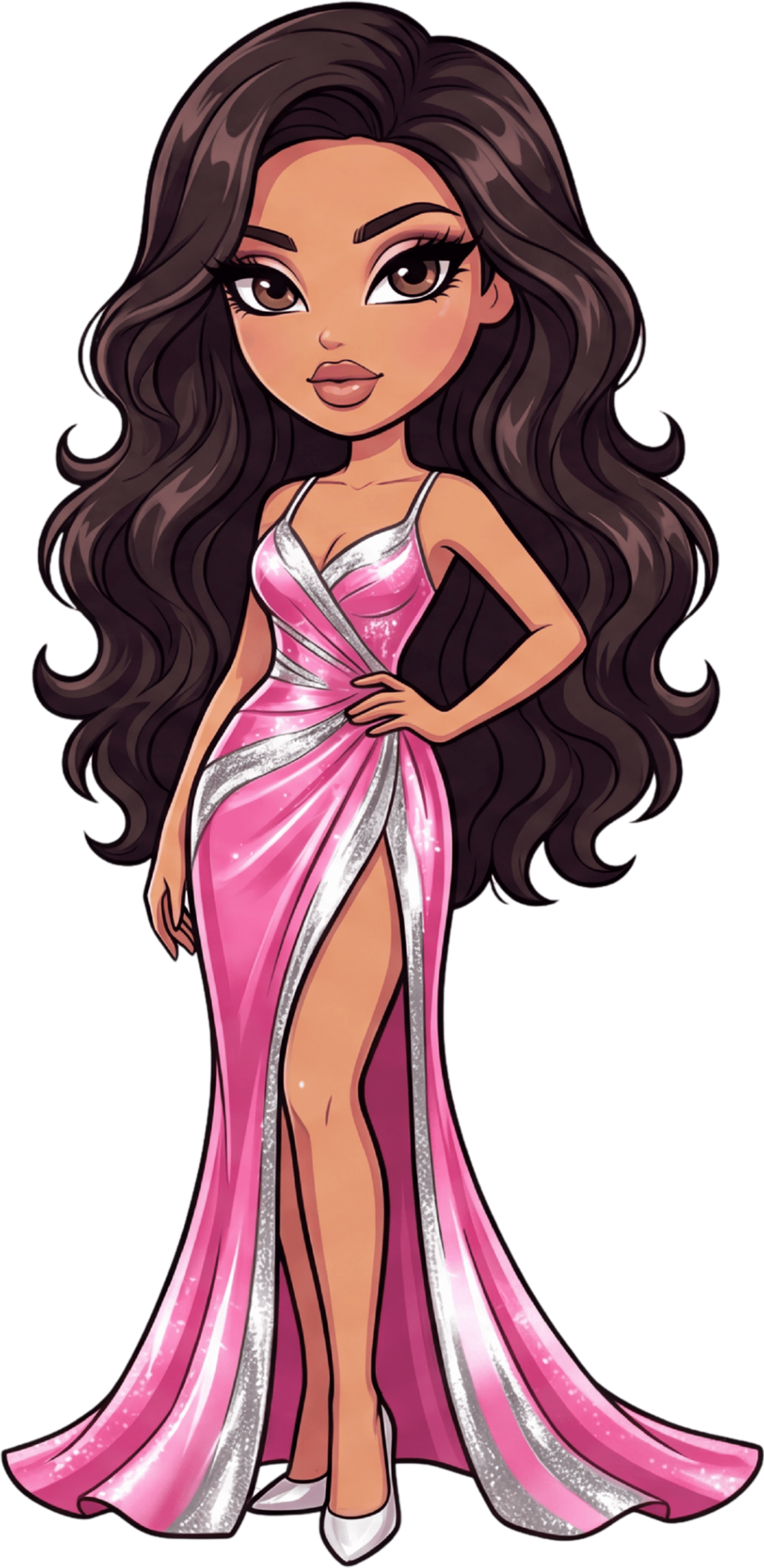 Mannequin ultra sexy en robe de soirée Dress Night