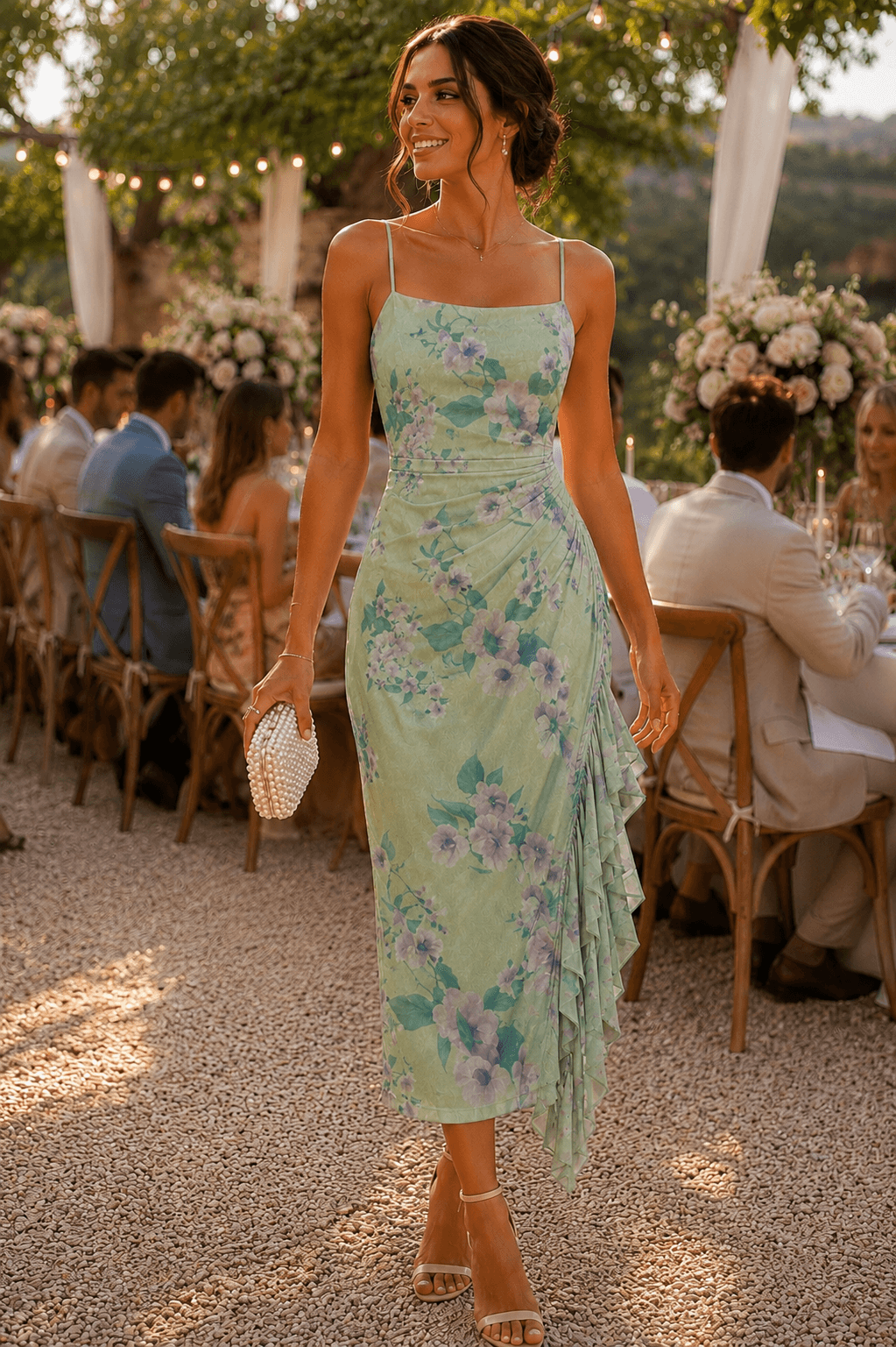 Robe Alicia verte  - vue 2