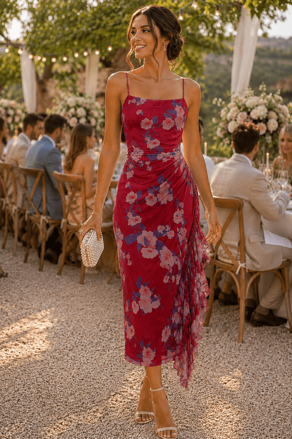 Robe Alicia rouge  - vue 2